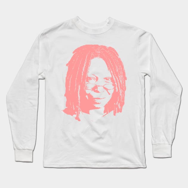 Whoopi Goldberg Portrait Long Sleeve T-Shirt by phatvo